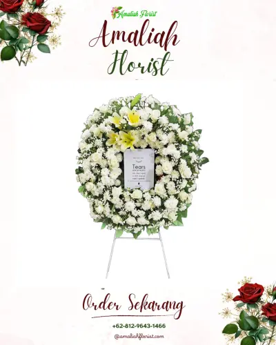 Krans Bunga Duka Cita di Banyumurni